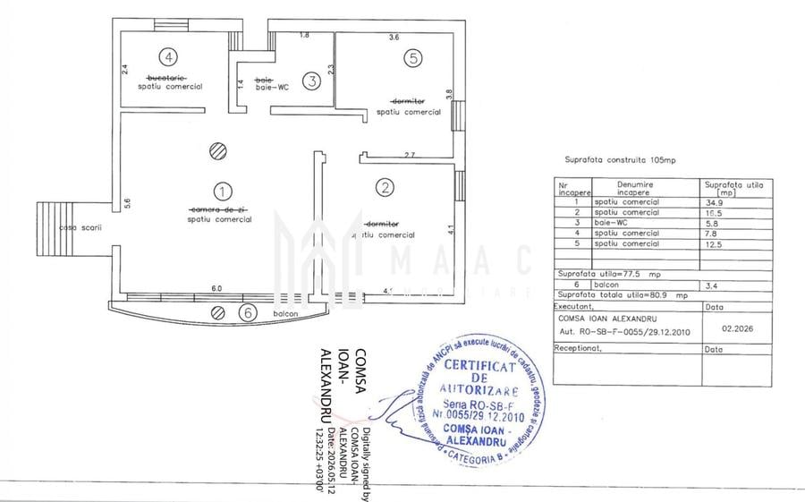 Spațiu comercial, de 81 mp, în Sub Arini