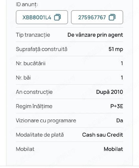 Apartament cu 2 camere semidecomandat în Baciu