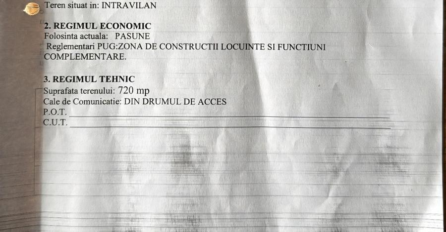 Teren intravilan de 720 mp, în Vlădești