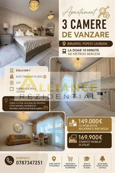 Apartament 3 camere de vanzare | Biruintei | 10 minute Metrou Berceni - 1