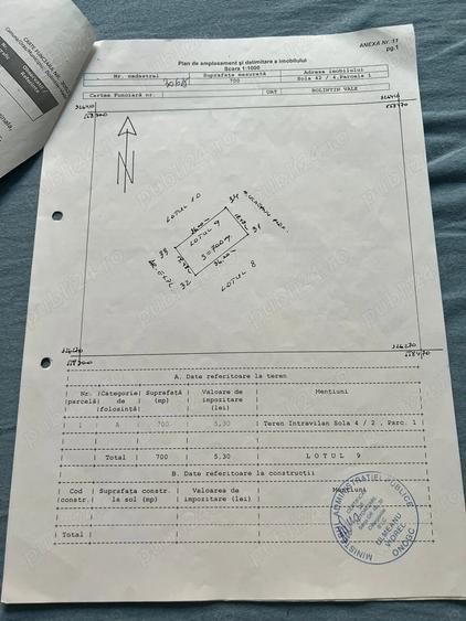 Teren de 700 mp, în Central