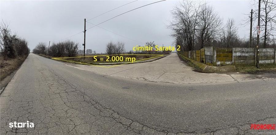2.000mp - intravilan - fara PUZ- cimitir Sarata 2 - 3