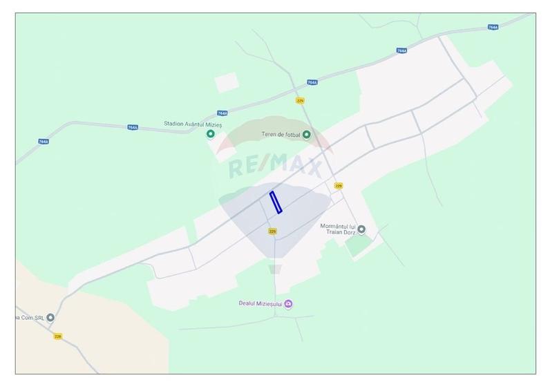 Teren Construcții intravilan de 1153 mp, în Mizieș