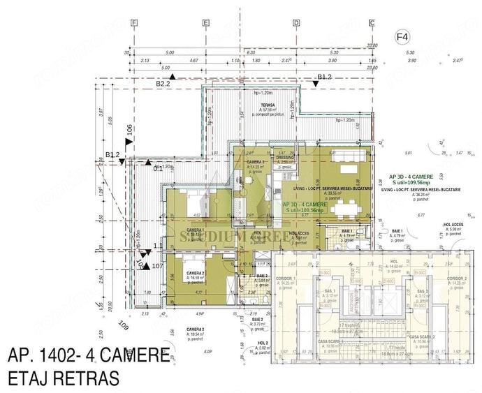 Apartament cu 3 camere decomandat în Zorilor
