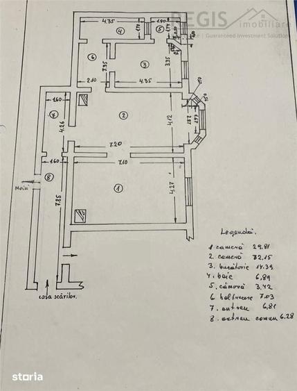 Apartament cu 2 camere în Centrul Istoric