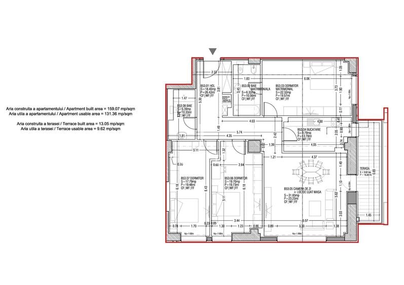 Apartament cu 4 camere în Herăstrău