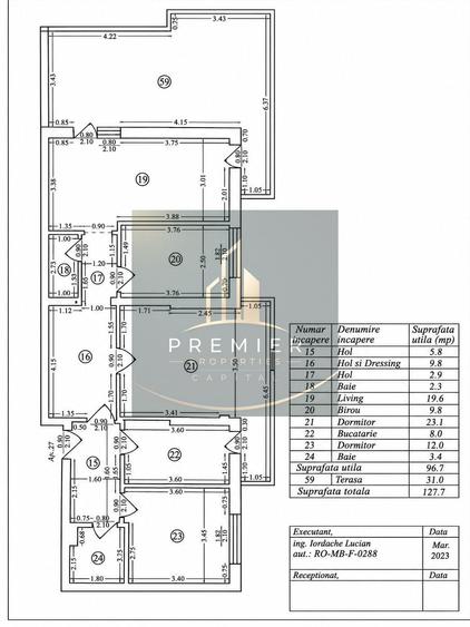 Apartament cu 4 camere decomandat în Dobroești