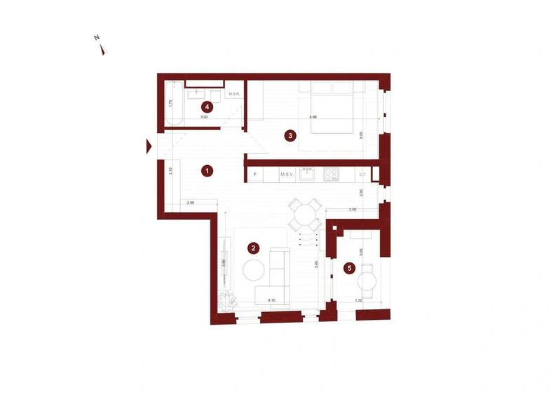 Apartament cu 2 camere în Vladimirescu