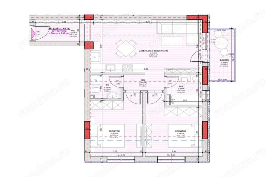Apartament cu 3 camere în Central