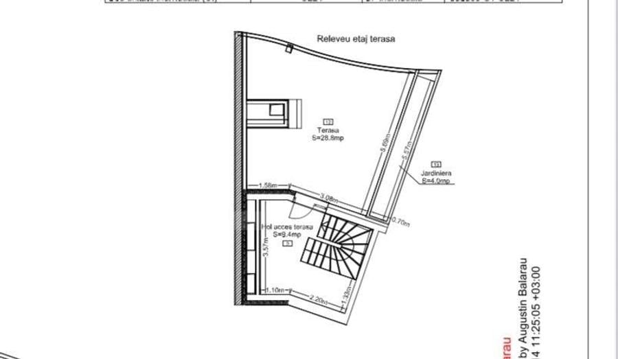 Penthouse cu 4 camere decomandat în Zorilor