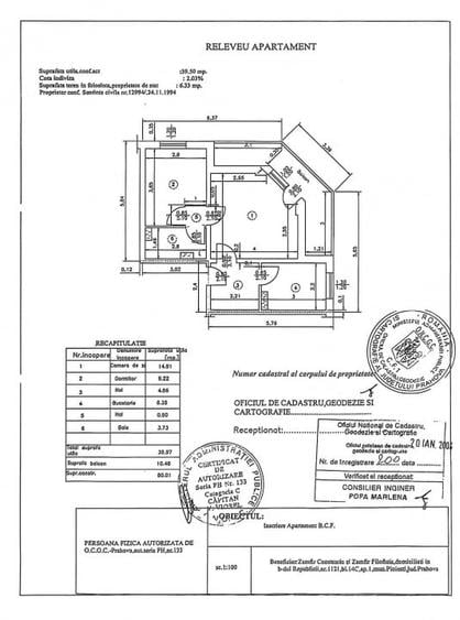Apartament cu 2 camere semidecomandat în Republicii