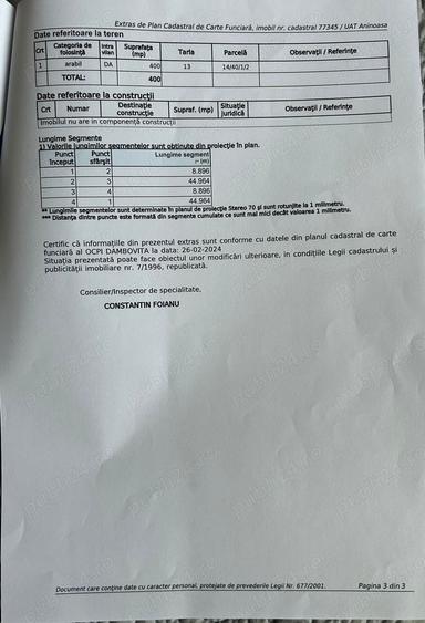 Teren de 400 mp, în Săteni