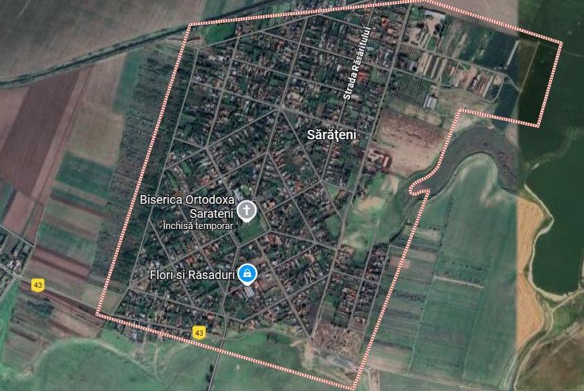 Casă cu 2 camere cu Teren 2100 Mp în Sărățeni