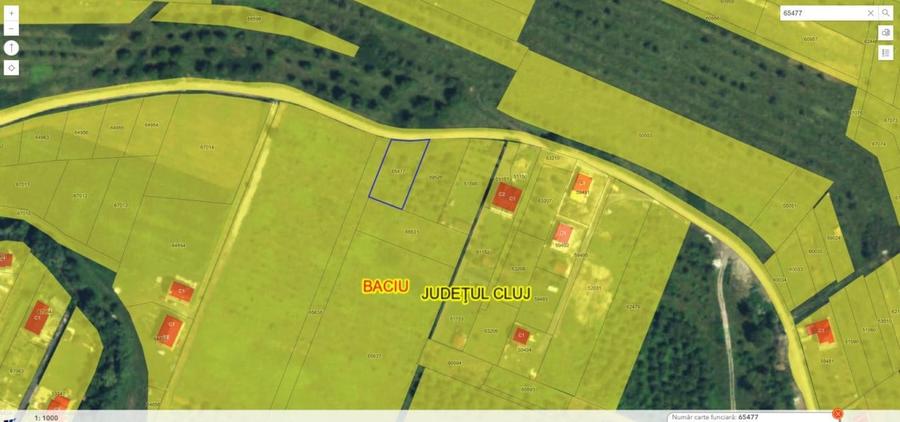 Teren Construcții intravilan de 761 mp, în Baciu