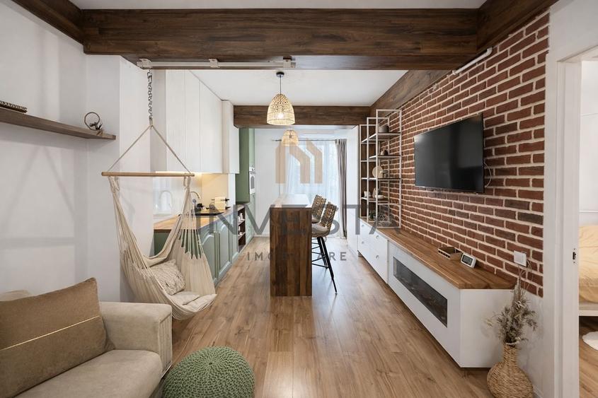 Apartament cu 2 camere semidecomandat, mobilat în Central — fotografia 1