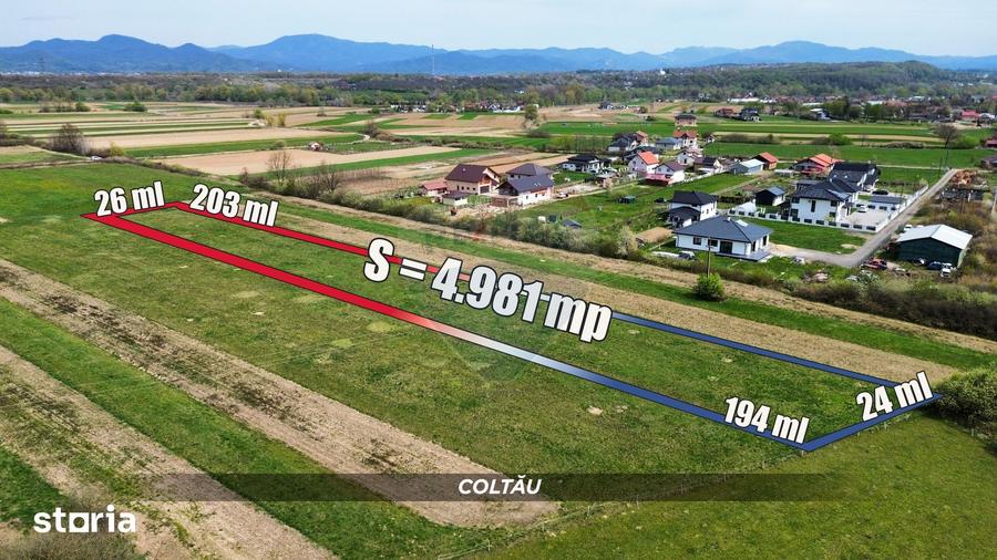 Teren de 4981 mp, în Coltău