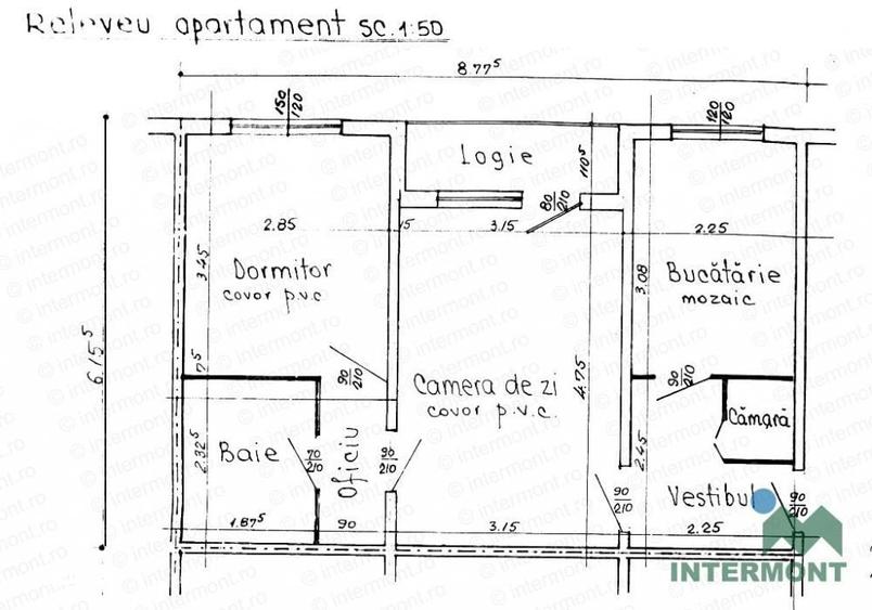 Apartament cu 2 camere decomandat în Central