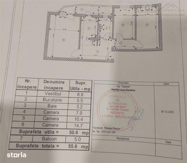 Apartament cu 3 camere decomandat în Astra