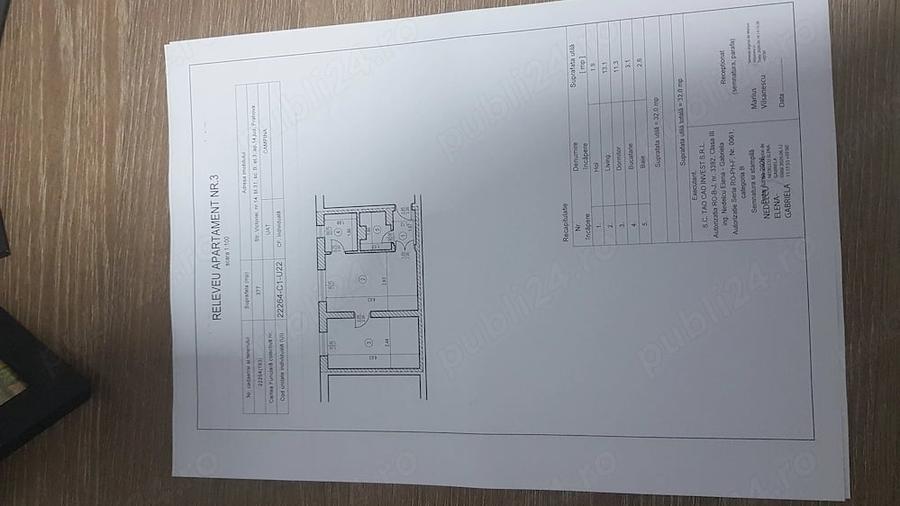 Apartament cu 2 camere semidecomandat în Central
