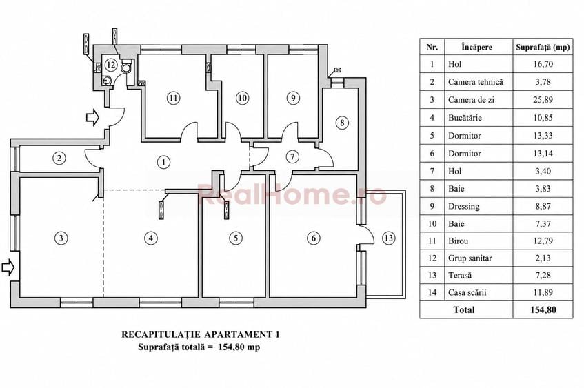 Apartament cu 4 camere decomandat, mobilat în Corbeanca