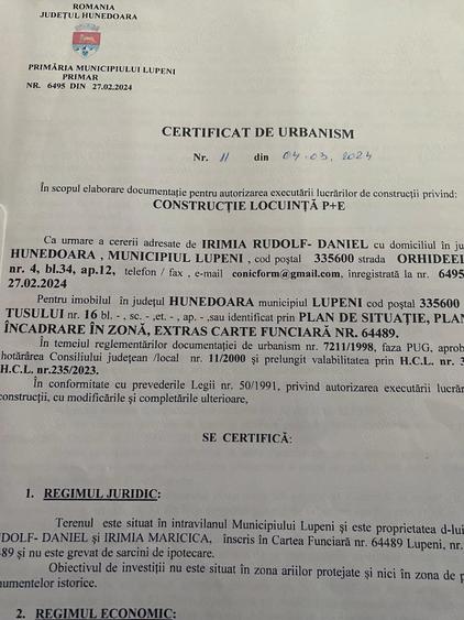 Teren de 1086 mp, în Central