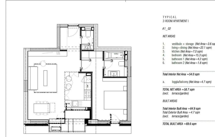 Apartament cu 2 camere decomandat în Aviației