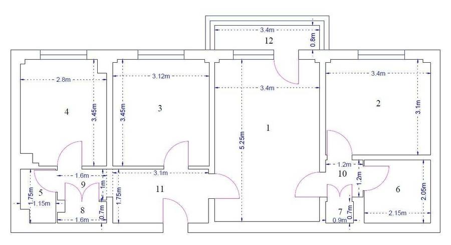 Apartament cu 3 camere semidecomandat în Rahova