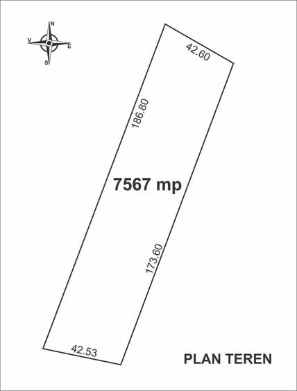 Teren Construcții intravilan de 7567 mp, în Exterior Sud