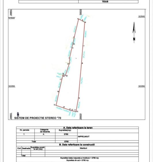 Teren Construcții intravilan de 5760 mp, în Gară