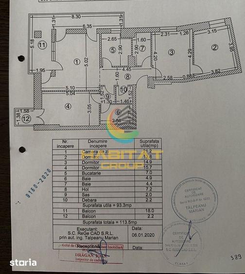 Apartament cu 4 camere semidecomandat, mobilat în Unirii