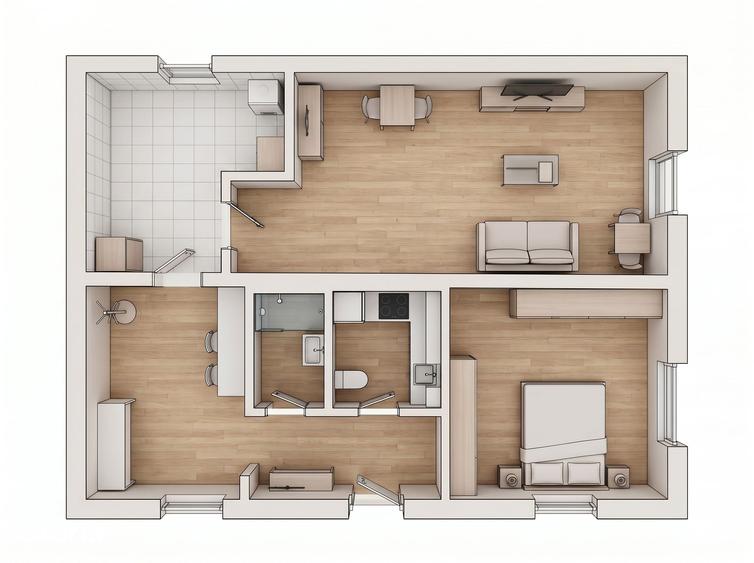 Apartament 2 camere, parter, curte comuna inchisa, ultracentral - 1