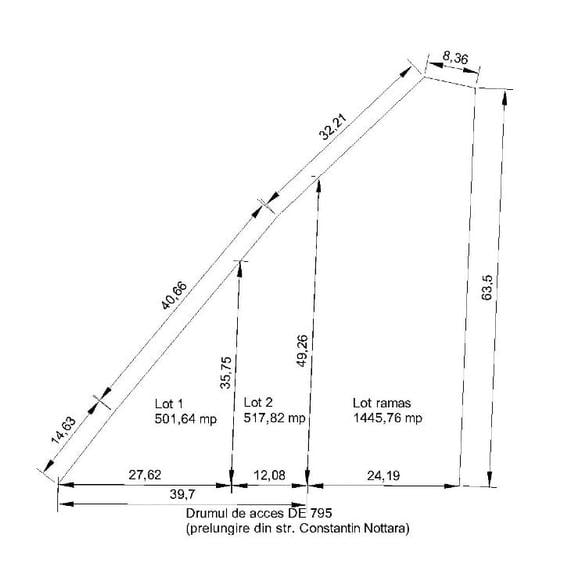 Teren Construcții intravilan de 500 mp, în Vlădiceasca