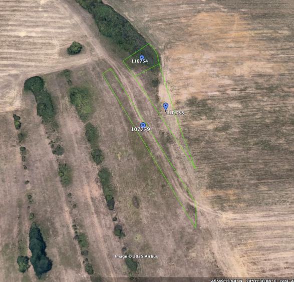 Teren Construcții extravilan de 1000 mp, în Rusciori