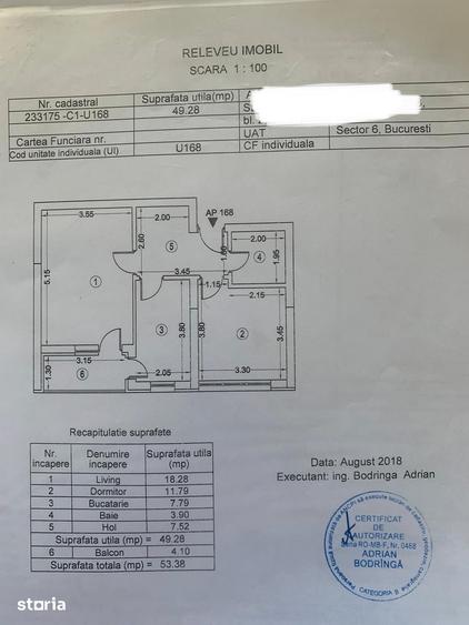 Apartament cu 2 camere în Militari