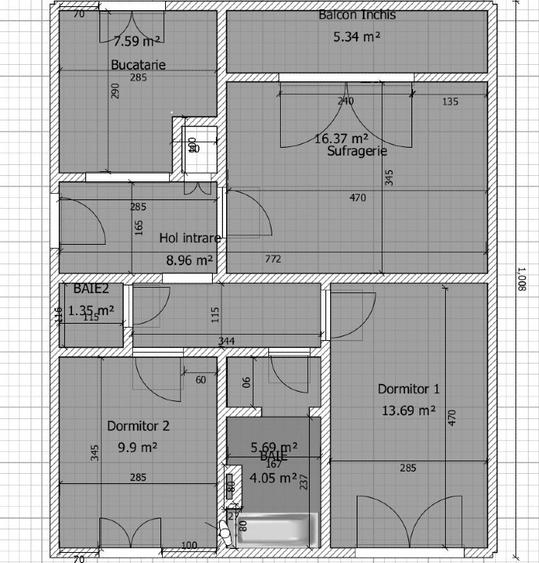 Apartament cu 3 camere decomandat, mobilat în Mănăștur