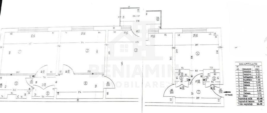 Apartament 3 camere Rovine Profi Etaj 1 66mp teava de gaze - 1