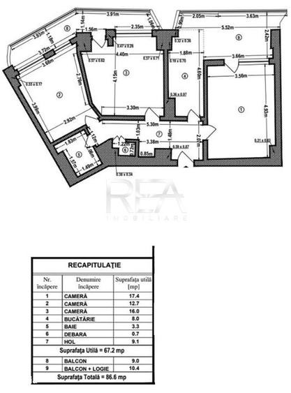 Apartament cu 3 camere decomandat, mobilat în Pantelimon