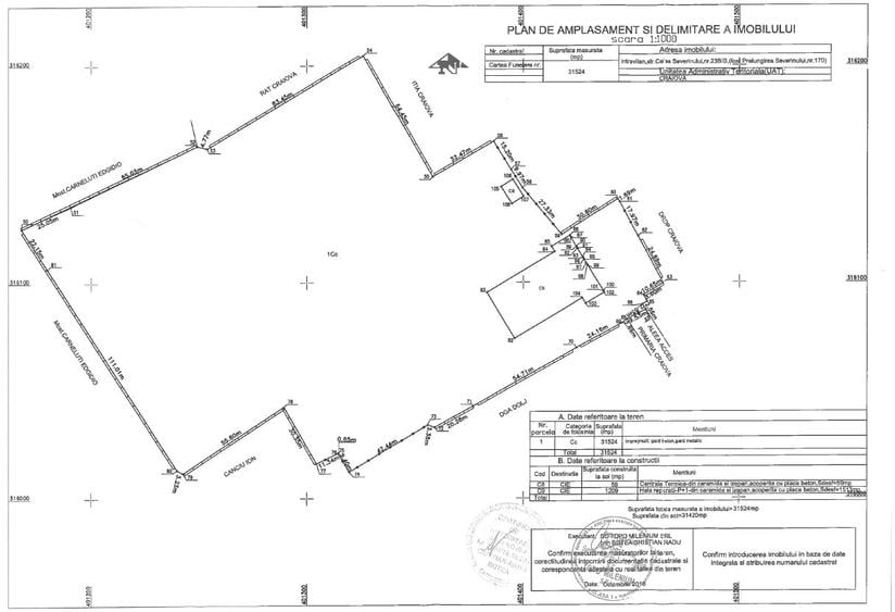 Teren Construcții intravilan de 31524 mp, în Calea Severinului