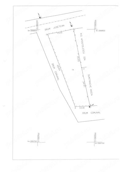 Teren de 1219 mp, în Bănești