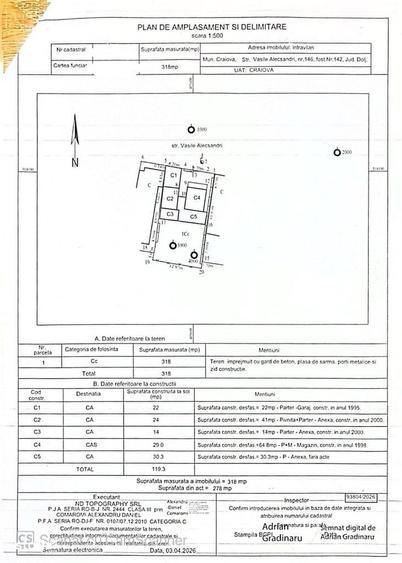 DGM Imobiliare: Teren cu constructii, str. Vasile Alecsandri - 5