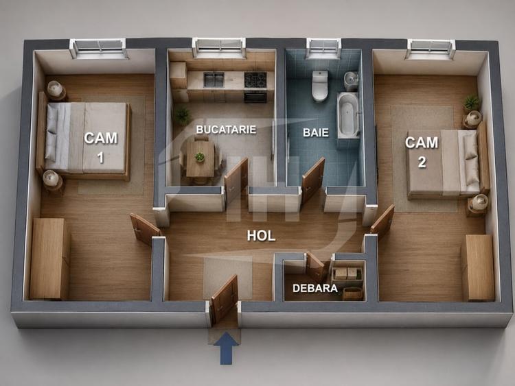 Apartament in Centru - Mihai Viteazu, intermediar, decomandat, renovabil - 1