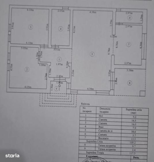 Casă cu 3 camere cu Canalizare în Central
