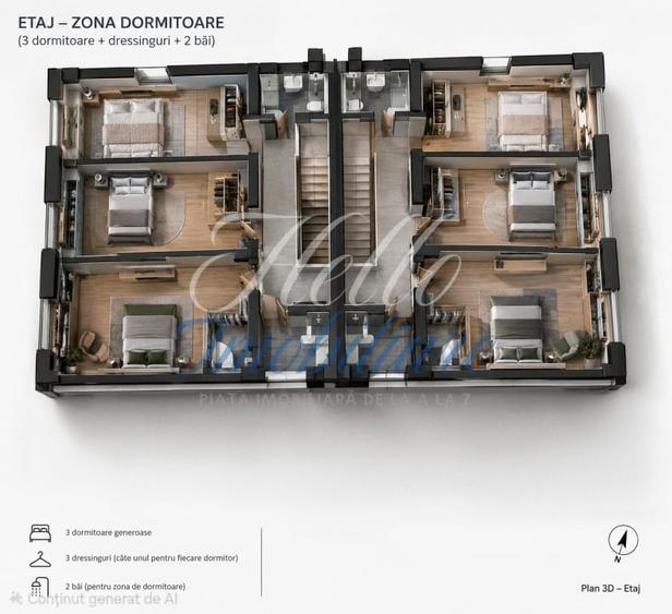 Duplex cu 4 camere cu Canalizare în Zorilor