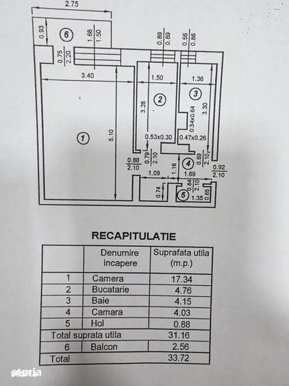 Garsonieră decomandată în Mihai Bravu