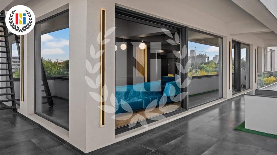 Penthouse cu 3 camere semidecomandat, mobilat în Pipera