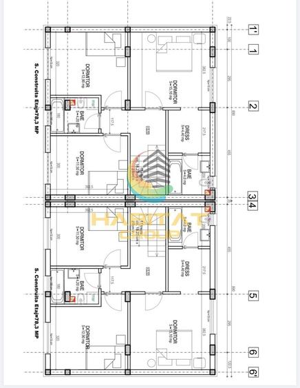 Casă individuală cu 5 camere cu Canalizare în Central