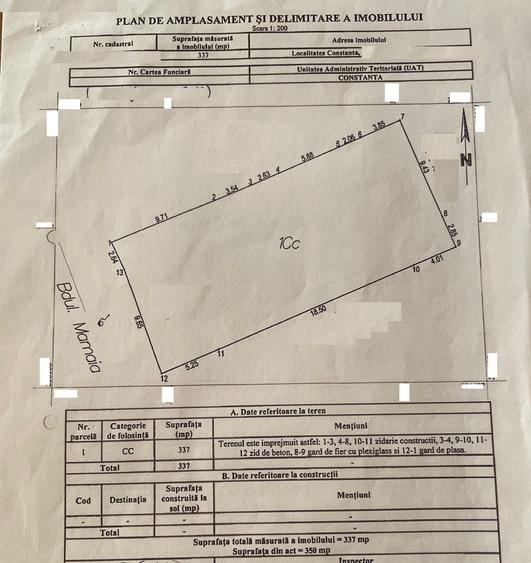Teren Construcții intravilan de 337 mp, în Delfinariu