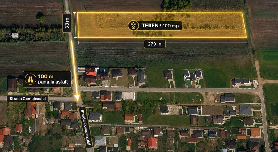 Teren agricol intravilan de 9100 mp, în Valu lui Traian