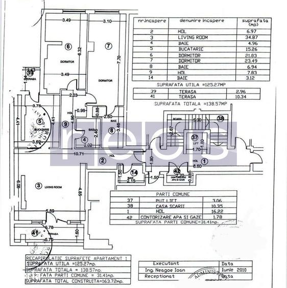 Apartament cu 3 camere decomandat în Primăverii
