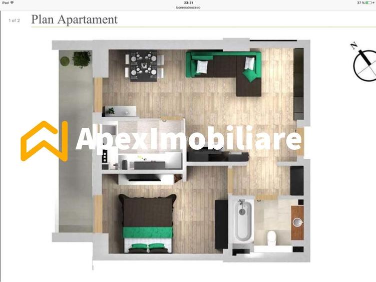 Apartament cu 2 camere decomandat în Grivița